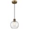 Access Lighting Port Nine Burgundy, Burgundy LED Pendant, Antique Brushed Brass Finish, Seeded Glass 63142LEDDLP-ABB/SDG - alternate 1